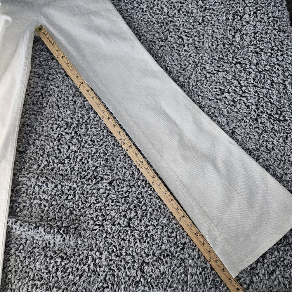 Massimo Dutti White Skinny Flare Jeans US 4 x 34 Long Tall High Rise Boot Cut - Picture 10 of 16